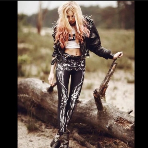 EUC Shichigoro Mechanical Bones leggings - Picture 2 of 7